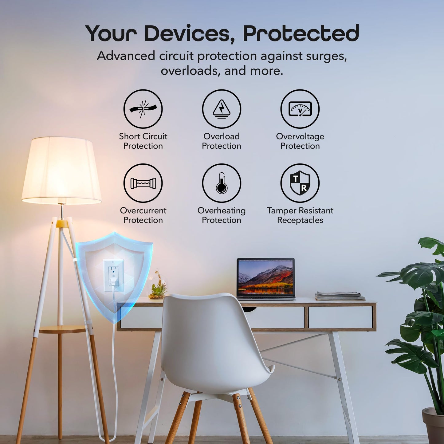 Geeni Smart WiFi in-Wall Outlet, White, 4 Pack – 2 Smart Outlets per Plug, Compatible with Alexa & Google Home, Tamper Resistant, Fire Resistant, App & Voice Control, Requires 2.4GHz WiFi