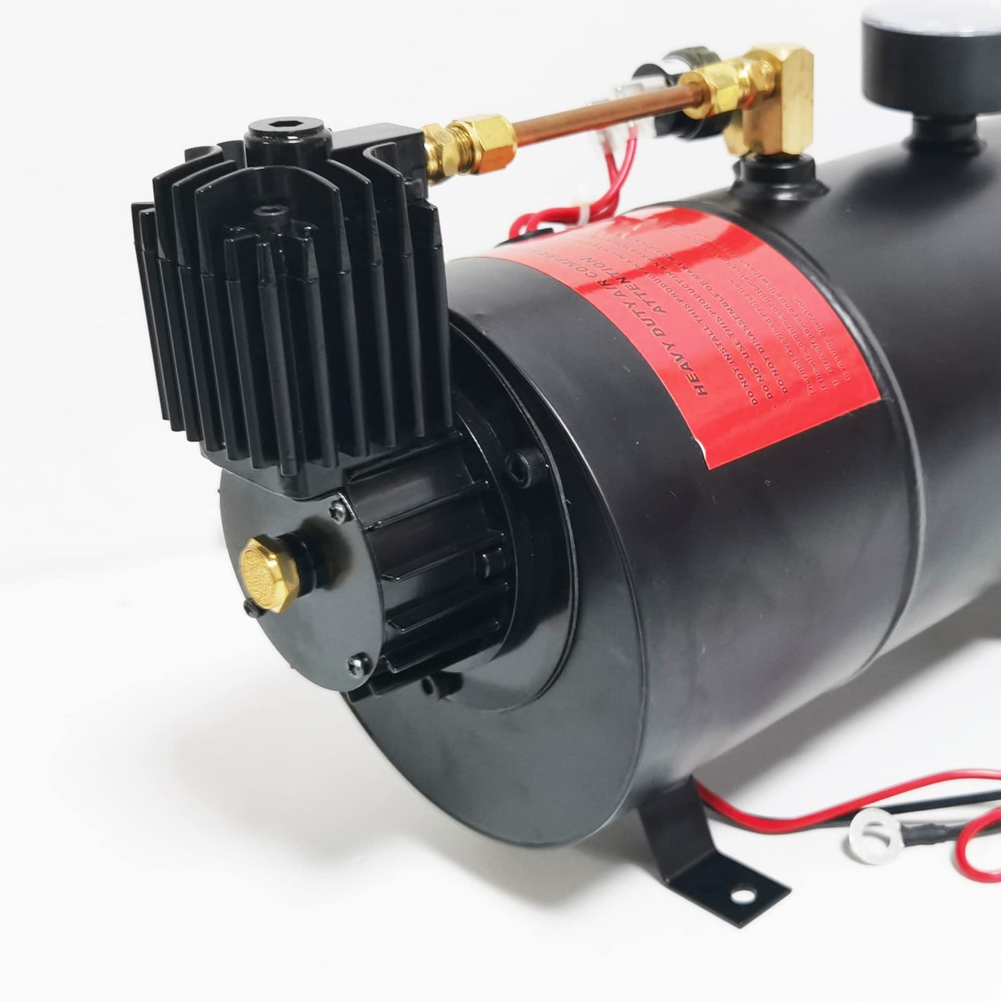 HONSDUKE 3 Liter Train Horn Kit for Trucks/Car/Semi. Complete Onboard System of 150psi Air Compressor, 1 Gallon Tank, 4 Trumpets. Super Loud dB. Fits All DC12V Vehicles Like Pickup/Jeep/RV/SUV