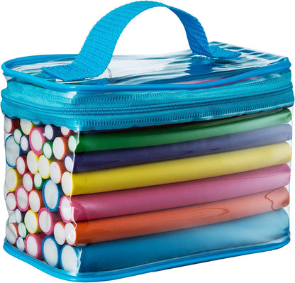 Salon Heatless Flexible Hair Rollers Curlers 42-pack 7" Soft Foam Flexi Twist Curling Rods for Short Long Hair