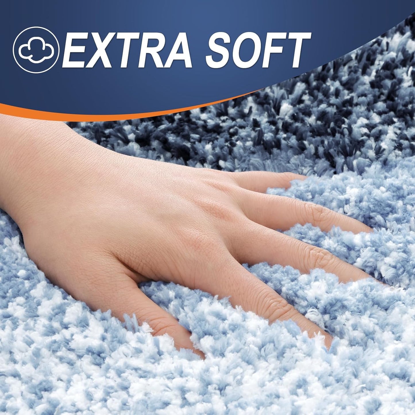 OLANLY Bathroom Rugs - Extra Soft Microfiber Mat, Quick Dry & Machine Washable - 30x20, Navy Blue