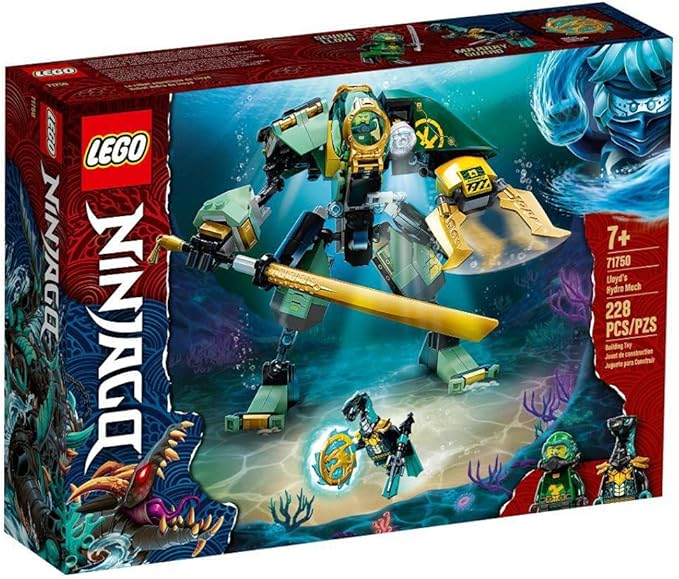 LEGO NINJAGO Lloyd’s Hydro Mech 71750 Building Kit Underwater Playset with NINJAGO Lloyd and Mech Role-Play Action for Boys and Girls Ages 7 and Up