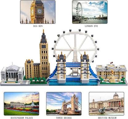 Architecture Series Mini Bricks for Adults and Teens London Skyline Collection 3430 PCSMicro Mini Blocks Set Model KitLandmark Model
