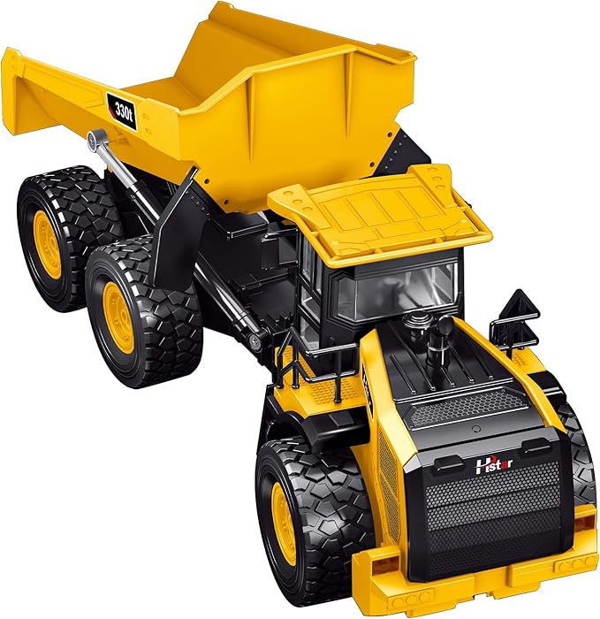 RC Dump Truck Remote Control Dump Truck 11 Channel with Lights/Sounds/2 Batteries for Adults RC Construction Vehicles Toys for Boys Kids 1:16 Scale RC Dump Truck Toys