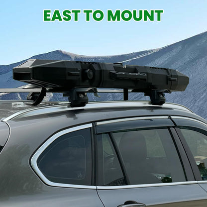 Just-V 7-Gallon Water Tank with Camping Shower for Off-Road Vehicles, Pick-up Trucks,SUV,Outdoor Activities Water Supply Construction Black Roof Rack Mount