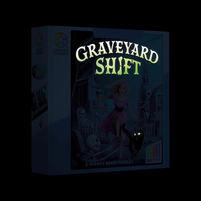 SmartGames Graveyard Shift – Spooky Logic Puzzle Game with 80 Challenges for Ages 8+