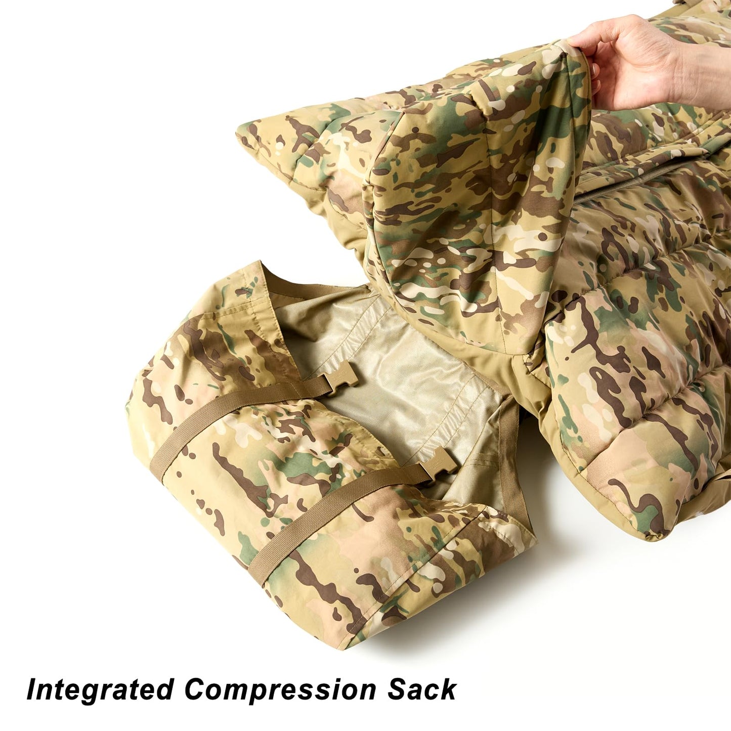 MT British Army Pattern 1958 Style Sleeping Bag – Military Tactical Roll-up Sleep System with Compression Sack, Waterproof & Warm, Outdoor Survival Gear Multi-Terrain