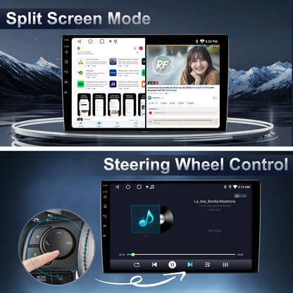 64G Car Radio for Jeep Wrangler JK 2007-2018/Compass/Grand Cherokee, 10.2" Touch Screen Plug and Play Android 13 Head Unit with Carplay/Android Auto/1080P Backup Camera/AM & FM