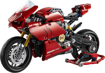 LEGO Technic Ducati Panigale V4 R Motorcycle 42107 Building Set - Collectible Superbike Display Model Kit with Gearbox and Working Suspension Fun for Adults and Motorcycle Enthusiasts