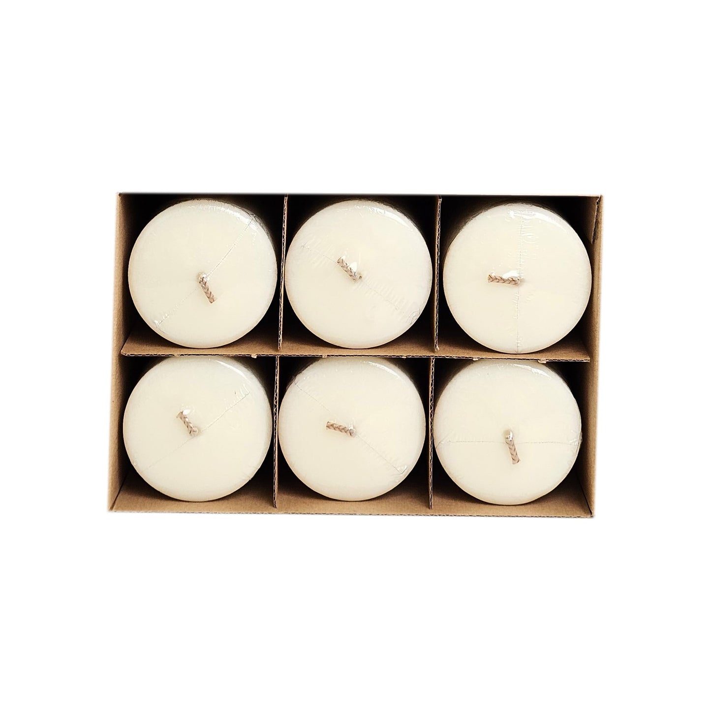 CW Studio Unscented Pressing Pillar Candles – Long Hour Burn, Smokeless & Dripless – Premium Wax with Cotton Wick – Perfect for Weddings, Events, Home & Rustic Décor (6, Ivory, 2.8x6 inches)