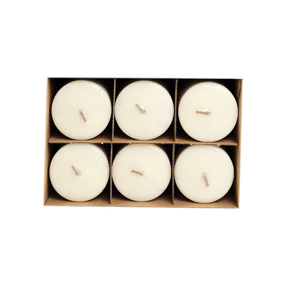 CW Studio Unscented Pressing Pillar Candles – Long Hour Burn, Smokeless & Dripless – Premium Wax with Cotton Wick – Perfect for Weddings, Events, Home & Rustic Décor (6, Ivory, 2.8x6 inches)