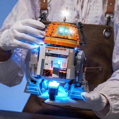 Upgraded Led Light Kit Compatible with Lego Chopper (C1-10P) Astromech Droid Building Set Lights Decoration Compatible with Lego 75416 (Model Not Included)