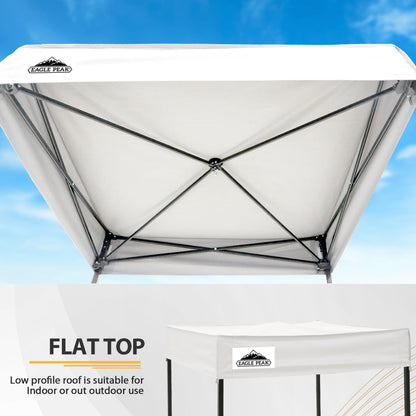 EAGLE PEAK Flex Compact 4x4 Pop-up Canopy Changing Room, Portable Privacy Dressing Room for Indoor Fashion Photoshoots, Camping, or Pool, White