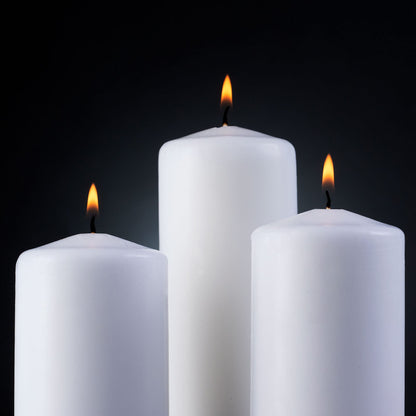SPAAS White Dripless Pillar Candles - 9 Pack | 6 Inch Large White Unscented Candles for Home Decor, Memorial, Vigil, Parties, Wedding, Decorative Lantern