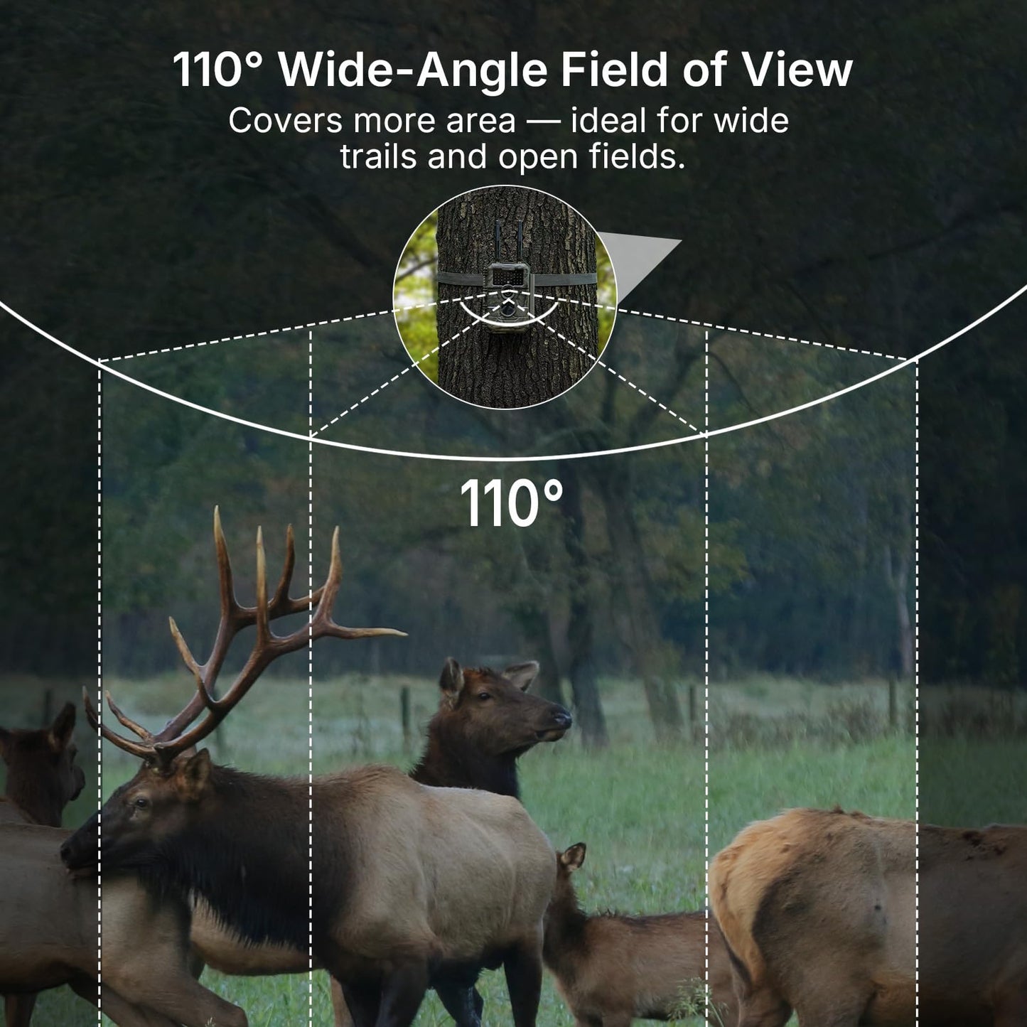 GardePro E6 2.0 Pro WiFi Trail Camera (Non-Cellular), Dual Antennas, Stable Connection, 4K Video, Rechargeable Battery, On-Site App Viewing, Wide Field of View, No-Glow Night Vision, Motion Activated