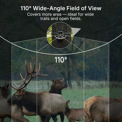 GardePro E6 2.0 Pro WiFi Trail Camera (Non-Cellular), Dual Antennas, Stable Connection, 4K Video, Rechargeable Battery, On-Site App Viewing, Wide Field of View, No-Glow Night Vision, Motion Activated