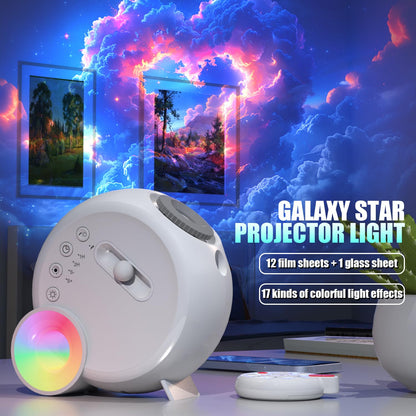 Ziddie Star Projector, Galaxy Light for Bedroom, Home Planetarium with Remote Control, Realistic Starry Night Ceiling Projector - White