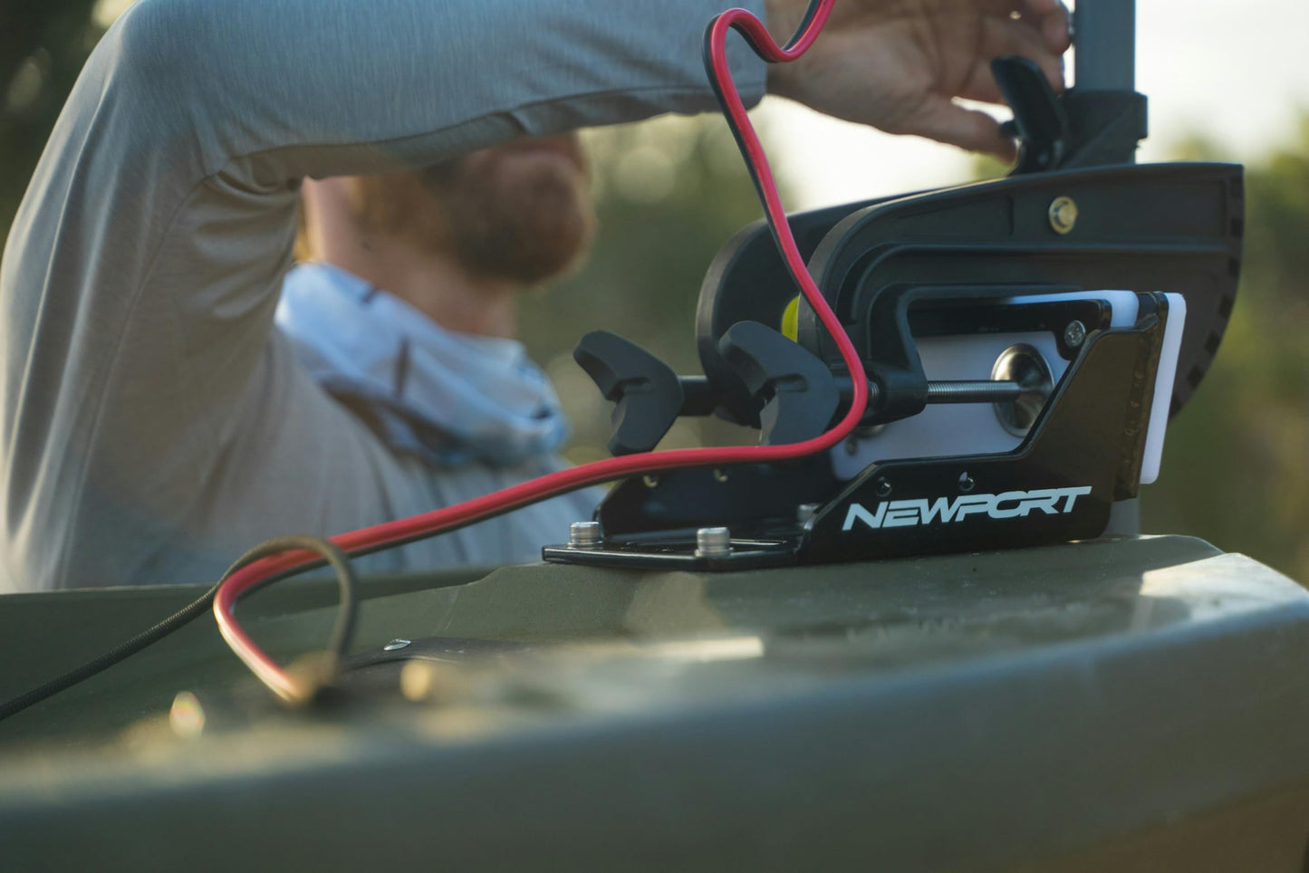 Newport Trolling Motor Transom Motor Mount - Kayaks - Freshwater and Saltwater - 1 Size, Gray
