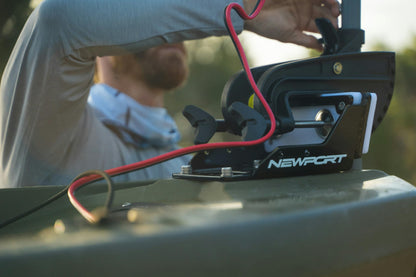 Newport Trolling Motor Transom Motor Mount - Kayaks - Freshwater and Saltwater - 1 Size, Gray