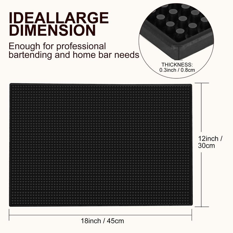 6PCS bar mat，bar mats for countertop，18 x 12 Inch Coffee mat，bar mats for Bartending，Coffee bar mats for countertop， Non Slip Waterproof Resistant Flexible
