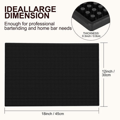 6PCS bar mat，bar mats for countertop，18 x 12 Inch Coffee mat，bar mats for Bartending，Coffee bar mats for countertop， Non Slip Waterproof Resistant Flexible