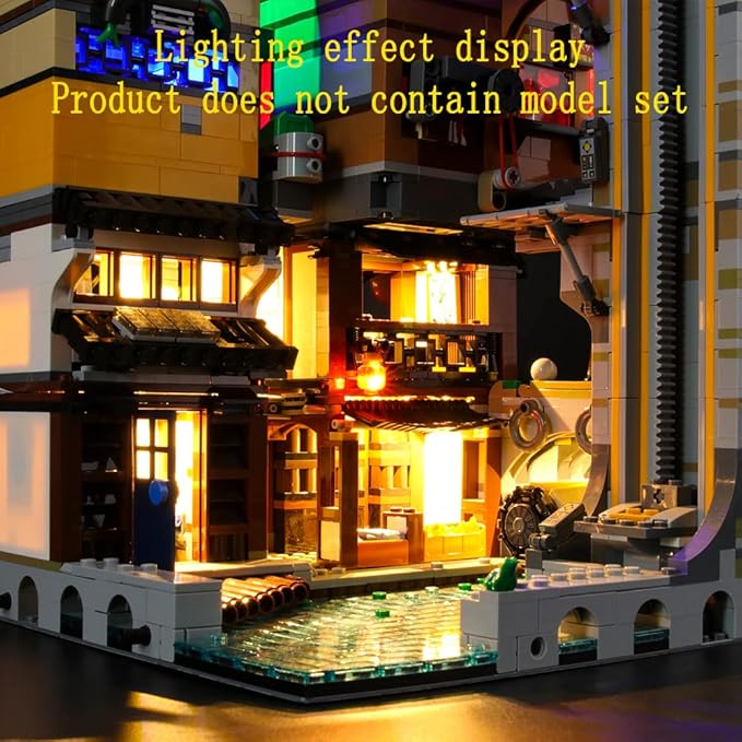 LED Light Kit Compatible with Lego NINJAGO City - Lighting Set for NINJAGO 70620 Building Model (Model Set Not Included)