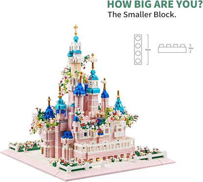 Architecture Castle with Flower Series Micro Blocks Building Sets for Adults and Teens 4000+ PCS Bricks Building Blocks - Upgrade Version