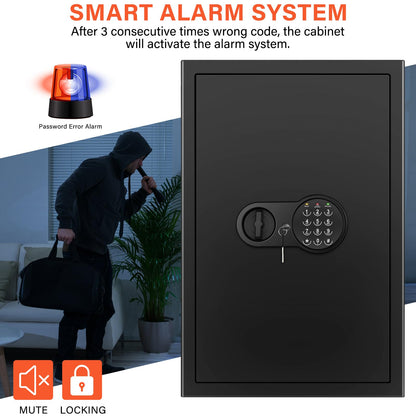 Mitlvge 23.62'' Tall Extra Large Safe Box, 5.0 Cu Ft Home Safes with Fireproof Waterproof Bag, Digital Keypad and 3 Removable Shelf, Security Box with Smart Alert for Money Medicines Jewelry Valuables