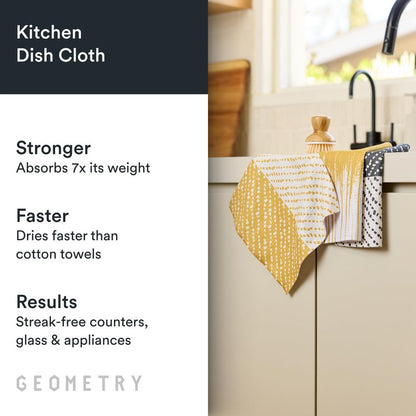 GEOMETRY Kitchen Dish Cloths - Quick Dry Dishcloths for Kitchen - Premium Dish Rags with Geoweave - 3-Pack Set This and That