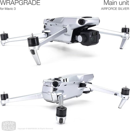 WRAPGRADE Full Skin Stickers for DJI Mavic 3 / Mavic 3 Classic (Airforce Silver)