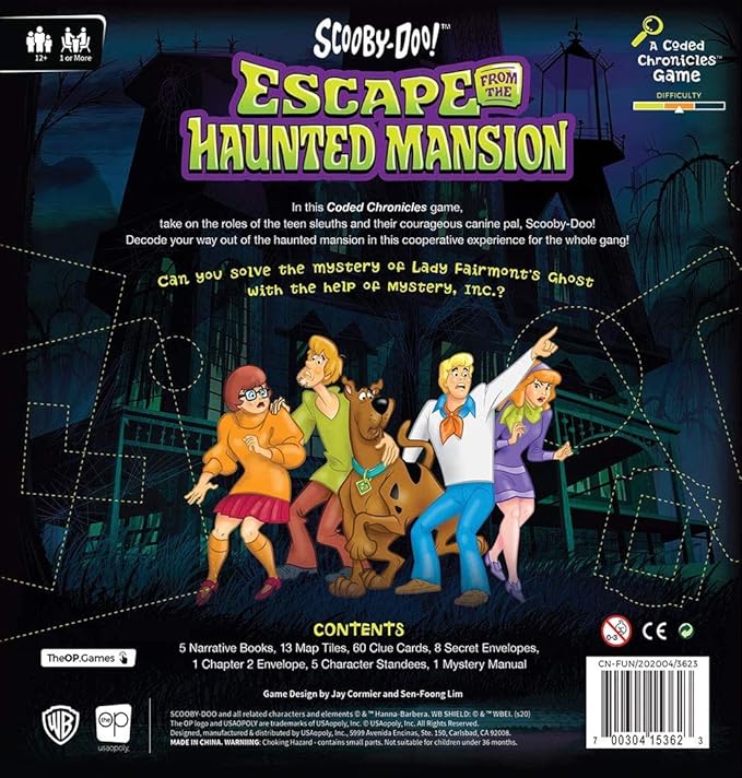 Scooby-Doo: Escape from The Haunted Mansion - A Coded Chronicles Game | Escape Room Game for Kids &amp Adults | Featuring Iconic Characters and Mysteries | Officially Licensed Hanna-Barbera Game