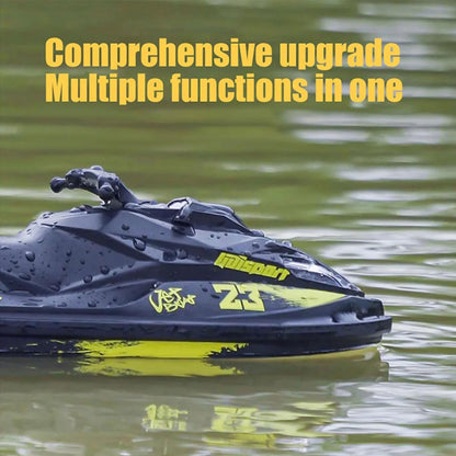 captainrc RC Turbo Jet Boat 25+KPH Brushless, 2.4GHz Adult RC Jet Ski, RC Boat for Pools, Lakes and Rivers with 2 Batteries, LED Light, Low Battery Alarm