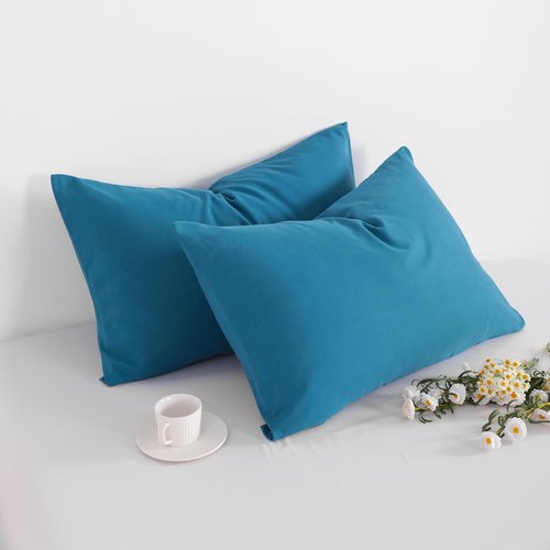FLXXIE King Pillow Cases - Soft Microfiber Covers with Envelope Closure | Wrinkle & Stain Resistant, 20x36, Teal