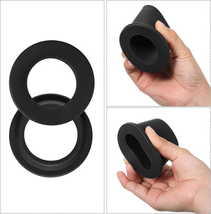 Outus Umbrella Stabilizer Sleeve - Patio Table Umbrella Hole Ring for 2 to 2.5 Inch Holes | Black, 2 Pieces