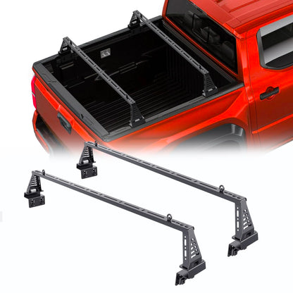 IIIREENO Overland Bed Rack/Bar for Full-Size Trucks/Overland Bed Rack Compatible with Retractable Hard Tonneau Cover, Soft Cover/No Drilling