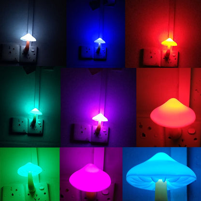 AUSAYE Sensor LED Night Light Plug in Wall Lamp, Energy Saving NightLight Cute Mushroom Night Lights for Adults Kids Bedroom,Bathroom,Toilet, Stairs, Kitchen,Hallway Corridor Warm White