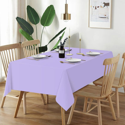 QIKSION Lavender Plastic Table Cloth Disposable 12 Pack, 54 x 108 Inch Tablecloths for Birthday Party Supplies, Easter Decorations, Light Purple, Pastel, Lilac Rectangle Table Cover