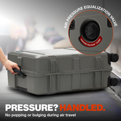 Pelican ATX Luggage Hard Case Luggage with Wheels - Waterproof Hardshell - Medium Size (25 Inch) Check-In Suitcase (Charcoal)
