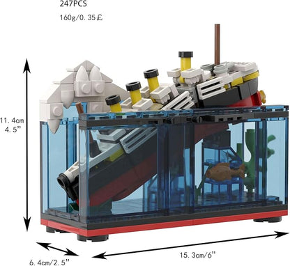 Boat Kits Model Construcrion Sets 247 Pcs Titanic Sink and Break in Half Toy Building Blocks Titanic Cruise Ship Model Toy