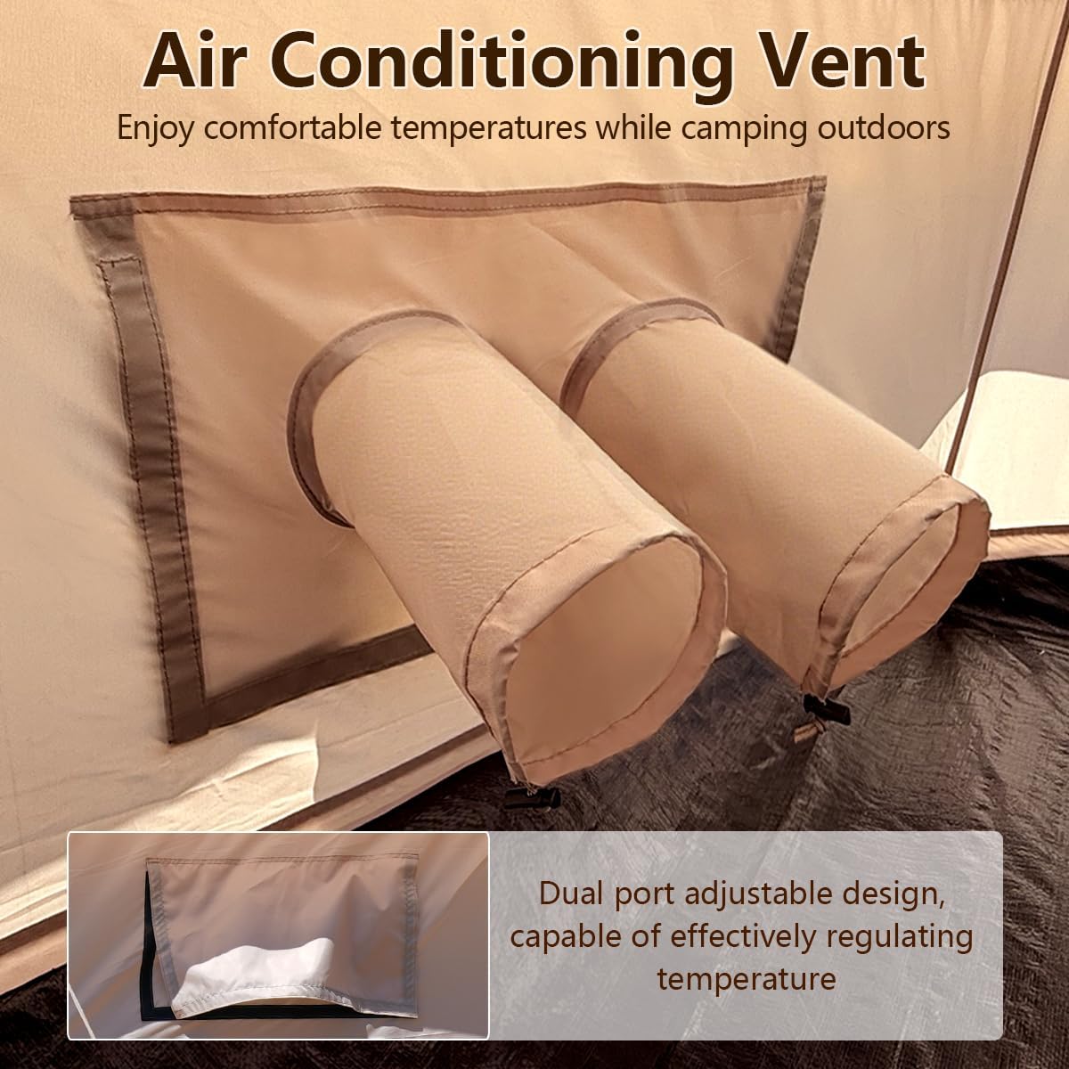 Bell Yurt Tent, Waterproof Luxury 4 Season Hot Tent with Stove Jack/Air Conditioner Vents/2 Skylight for Family Outdoor Camping Oxford Glamping Tents for All Year Living (3M- 97 sq. ft yurt)