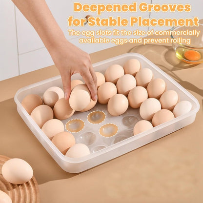Acshio 3 Pack Deviled Egg Containers with Lid, 90 Slot Easter Plastic Egg Holder for Refrigerator, Clear Storage Egg Carrier Tray Stackable Egg Dispense for Party, Travel, Camping