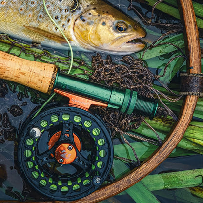 Kylebooker Fly Fishing Rod with Reel Combo Kit（8wt 9‘0“,4sec Rod,7/8 Reel ）