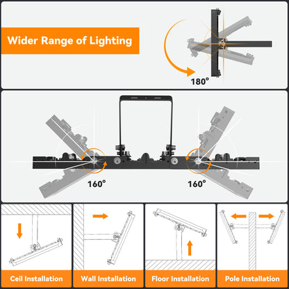 SOLLA 600W LED Flood Light Outdoor, 60000LM Super Bright Stadium Light, IP66 Waterproof 6000K Daylight, 3 Heads Adjustable Outdoor Floodlights for Backyard, Parking Lot,Stadium, Field(2 Pack)