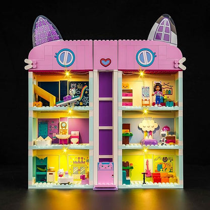 Upgraded Led Light Kit Compatible with Lego Gabby's Dollhouse Building Set Lights Decoration Compatible with Lego 10788 (Model Not Included)