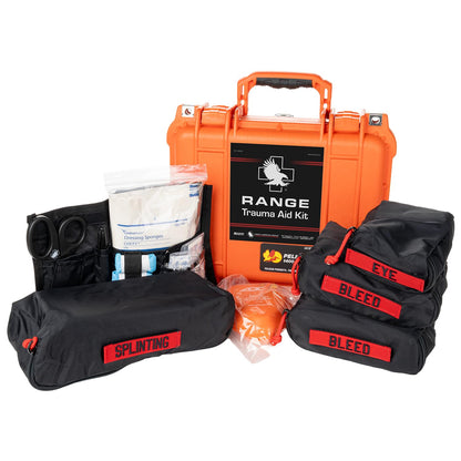 North American Rescue Range Trauma Kit (Hard Case) NAR First Aid Combat Gauze and C-A-T Tourniquet for Shooting Ranges, Firearms, Training, Hunters, NRA, Gun Safety (80-1907)
