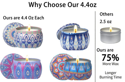 Scented Candles Gift Set for Home 4 Pack Large 4.4 Oz Soy Wax Candles, Aromatherapy for Relaxation & Stress Relief, Lavender Rose Lemon Fig, Long Lasting Birthday Gifts for Women, Her, Mother's Day