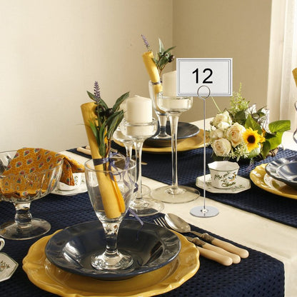 Tosnail 12 Pack 12" Tall Stainless Steel Table Number Holder, Table Card Holder Stand, Place Card Photo Display