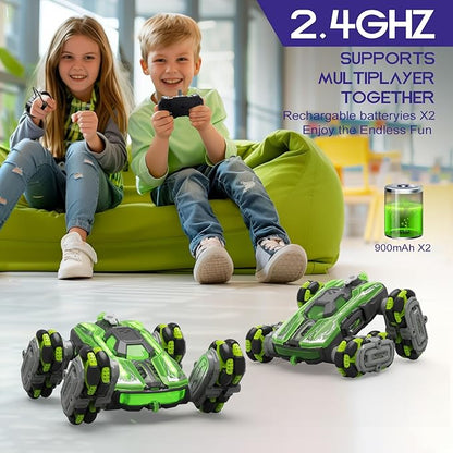 8WD Remote Control Car 2.4GHz Gesture Sensing RC Stunt Car Double-Sided Driving Climbing Toy for Kids 9 10 11 12 Year Old Christmas Birthday Gifts RC Cars Toys for Ages 6 7 8-13 14 Boys Girls