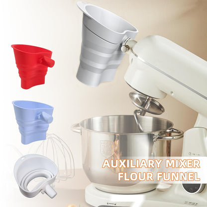 **KitchenAid Flour Funnel - Silicone Kitchen Funnel for KSM150 Mixers | Easy Pour & Dishwasher Safe (White)**