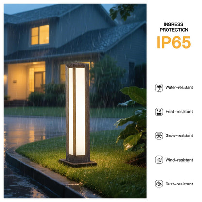 MVBT Outdoor Pathway Lights, 31.5" Wired Bollard Lights, IP65 Waterproof Landscape Path Lighting, 3000K Mordern LED Bollard Light, Curb Appeal Light for Driveway Courtyard Garden Walkway Sidewalk Lawn