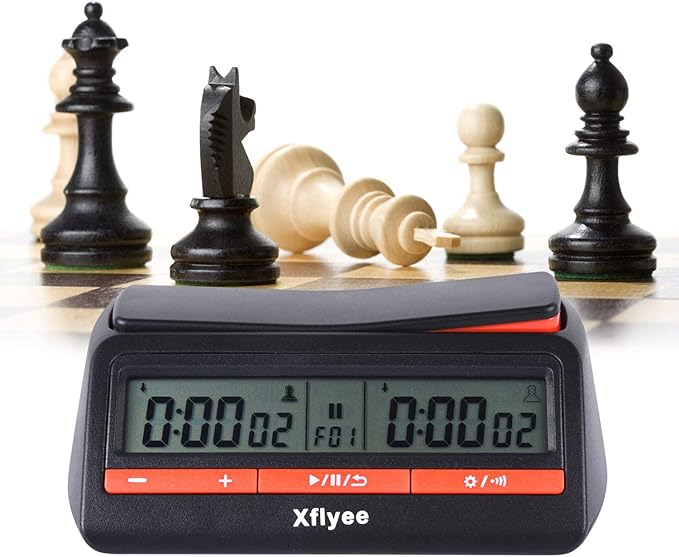 [2023 New] Xflyee Chess Clock - Digital Chess Timer Available for Portable Timer for Board Games and Chess with Bonus and Delayed Countdown Function
